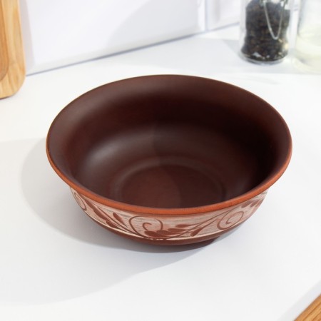 Deep plate 0.55 l, 5x16x16 cm, Angob-4