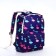 School backpack of textiles on a zipper, 3 pockets, pencil case, color violet