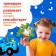 Puzzle floor "Blue Tractor in the Forest"