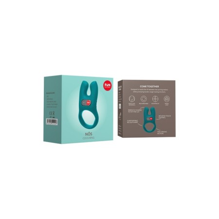 Ring Erective Fun Factory Nos with vibration, silicone, green, 8 cm-4