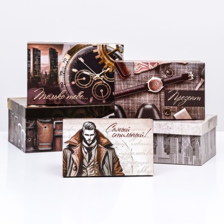 A set of boxes 10 in 1 "gentleman", 30 x 20 x 13 - 12 x 6.5 x 4 cm-3