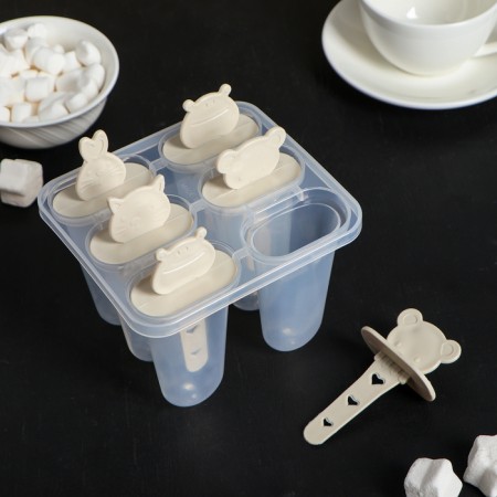 Ice Cream Form "Muzzle", 11 × 11 × 11 cm, 6 cells, color mix-1