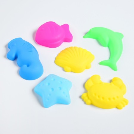 Models for modeling "sea", 6 pcs., 7 × 6 cm, mix