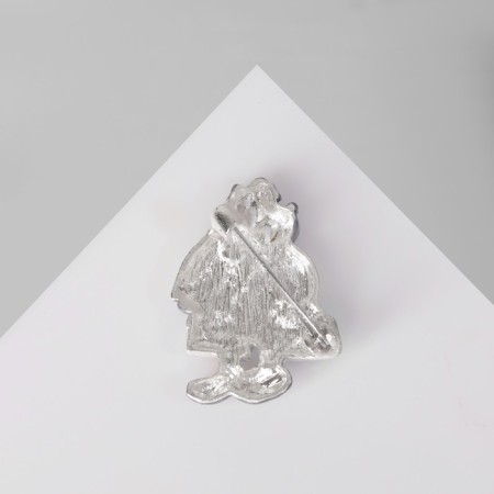 Brooch "Hippo" athlete, color in silver-2