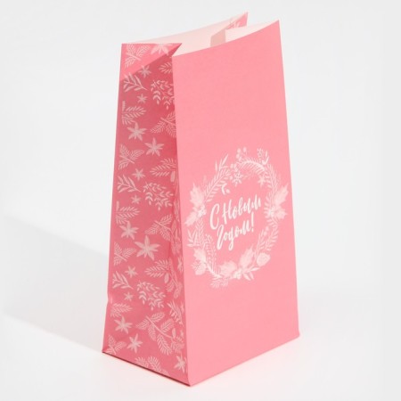 Packet without handles "Pink", 10 x 19.3 x 7 cm, New Year-2