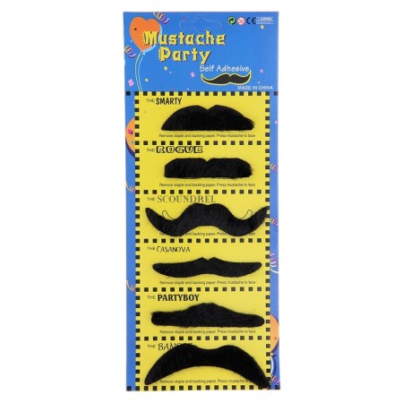 Carnival mustache "Mini", set of 6 pcs.