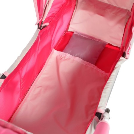 Puppet stroller No. 16, pink color with gray-9