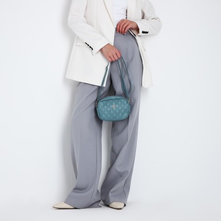 Bag Cross-Bodi with a zipper, blue color-7