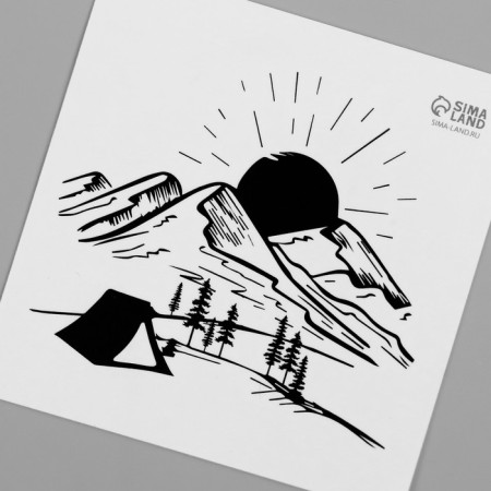 Tattoo on the body Black "Journey" set of 12 pcs 6x6 cm-6