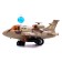 The aircraft "scout", light and sound, works from batteries, brown color