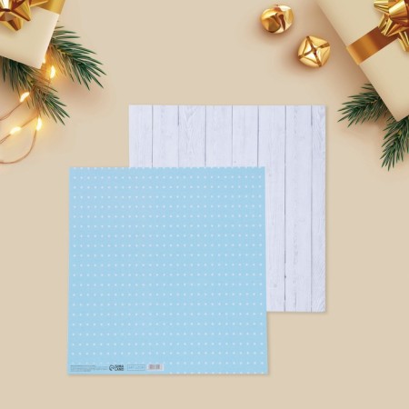Scrapbooking paper "White Boards", 30.5 x 32 cm, 190 g/m²-1