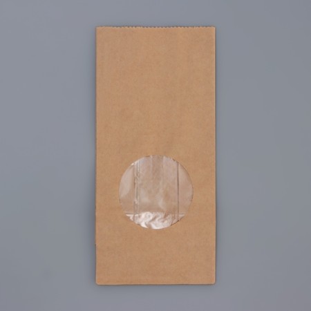 Craft package Paper beam, two -layer, with a window, rectangular bottom 8 (5) x 5 x 17 cm-2