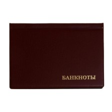 Album for Bon 125 x 185 mm Calligrata, 16 banknotes, PVC cover, burgundy