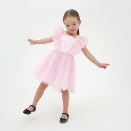 Dress elegant children's KAFTAN, p. 36 (134-140 cm), pink-4