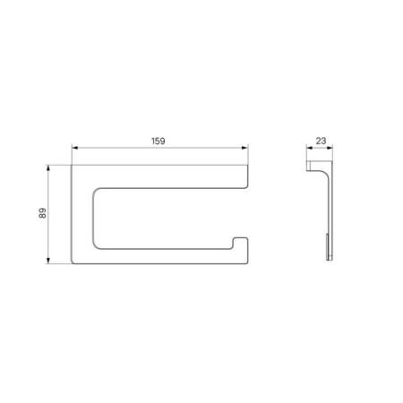 IDDIS SLIDE toilet paper holder, without cover, black-9