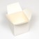 The box is folding, square, white, 12 x 12 x 12 cm,