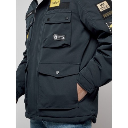 Male Winter jacket, size 48, dark blue color-10