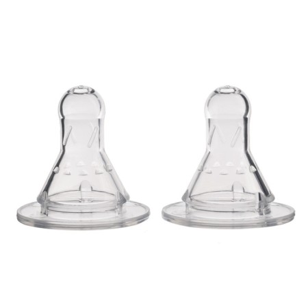 Set of silicone nipple, 2pcs, Cl, Ø35mm +0 months, slow stream-6