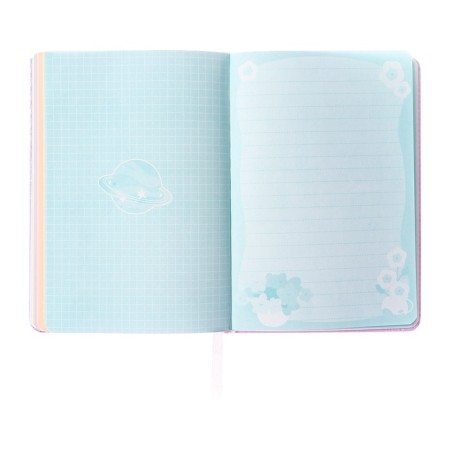 Note book B6, Devente Kitty, 192 sheets, hard cover, artificial leather with foam rubber, 70g/m2, mix-12