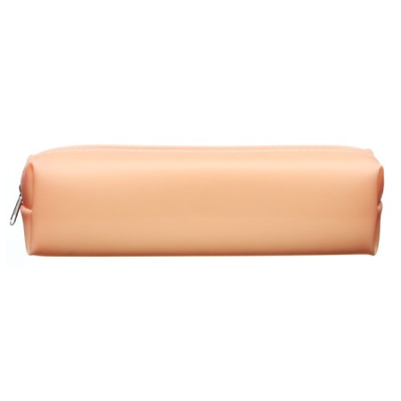 School “Cat” pencil case, on lightning, silicone, beige-2