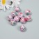 Acrylic beads "Pink flowers" mix 1,6x1.6x1.6 cm