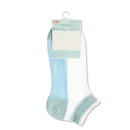 Women's socks CONTE Elegant Active, size 23, light blue color-3