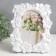 Photo frame plastic 10x15 cm "forget -me -nots" white 17x22 cm