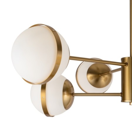 Suspended lamp 60W, 6he27, 40x79 cm, brass-8
