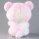 Soft toy "Bear" with beads, 30 cm, pink