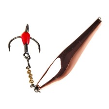 Vertical Winter Lucky John Double Blade with a chain and a tee, 6.5 cm cs blister