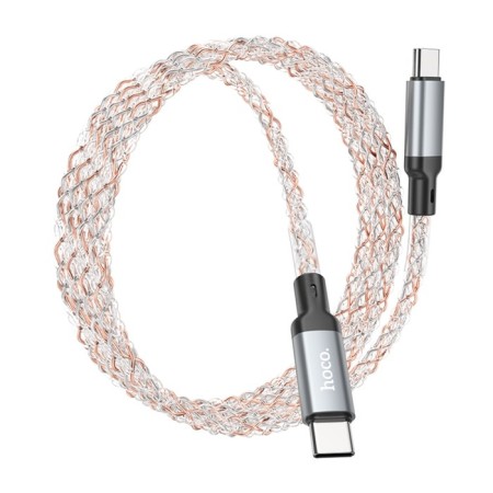 Cable Hoco U112, Type-C-Type-C, 3 A, 1 m, luminous, grunt-1