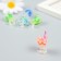 Decor for creativity plastic "Fruit mix in a glass" MIX 1.5x1.5x3.5 cm