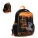 Frame backpack 35 x 27 x 13 cm, Hatber Ergonomic Min "Vlad A4", black/orange NRK_70104