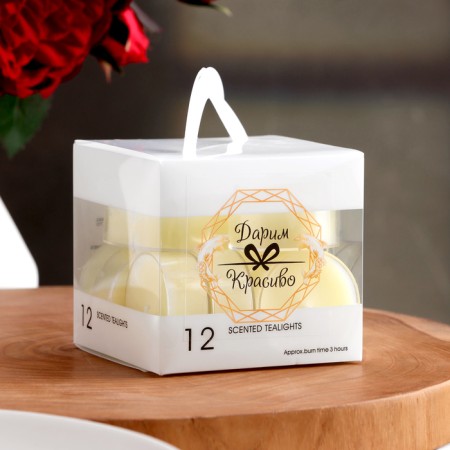 Set of candles in the sleeve "Circle", white, 12 pcs-3