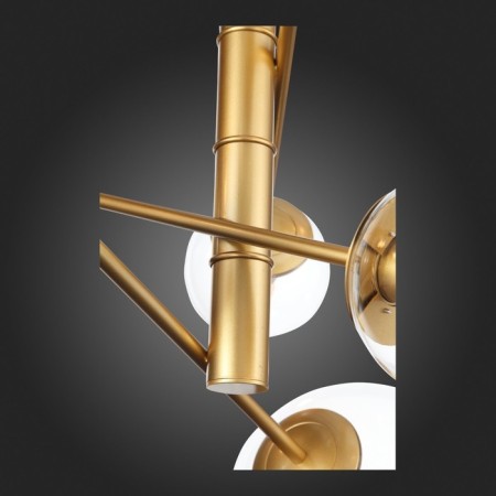 Suspension lamp ST LUCE. SL1150.203.08. Liora. 8x40 watts, E27, 65x65 cm, matte gold color-10