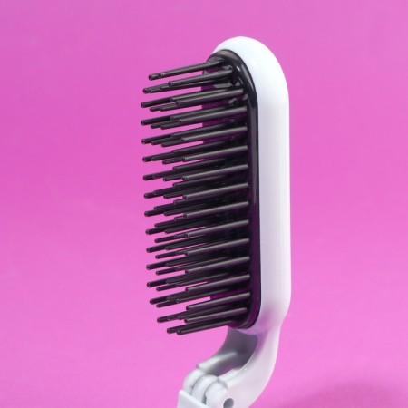 The comb is massage, folding, with a mirror, 3 × 10 cm, white color-5