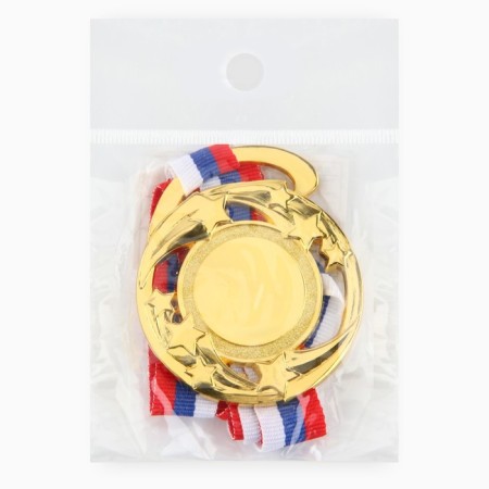 Medal for application of 185, "stars", d = 5 cm. Color gold. With a ribbon-4