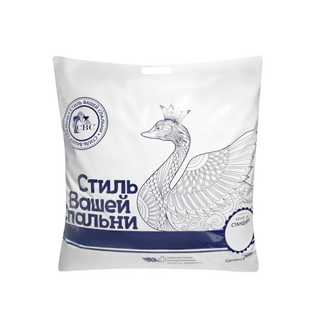 Pillow SVS "Standard", 50x68 cm, fluff 30%, feather 70%, tick, hl 100%-2