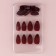 Bordeaux patch nails, 24 pcs, adhesive plates, almond shape, matte burgundy color