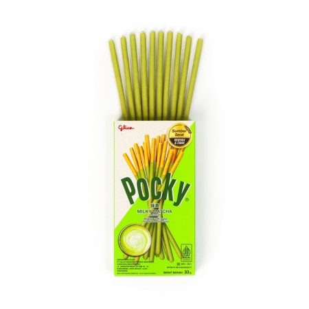 Палочки поки Pocky GLICO "Зелёный чай" в белом шоколаде, 33 г-2