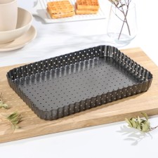 Baking the shade of the share of Galaxy perforated, with a removable bottom, 31 × 21 × 3 cm, anti -stick coating