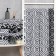 Terry Ethel "Ornament" white on black, 70x130 cm, 100% cotton, 420 g/m2