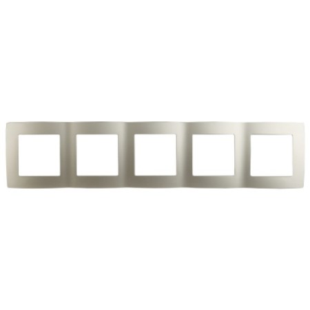 Frame for a circuit breaker for 5 posts, era12, champagne