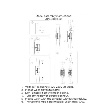 Wall lamp (sconces) Hloya E14 80W-8