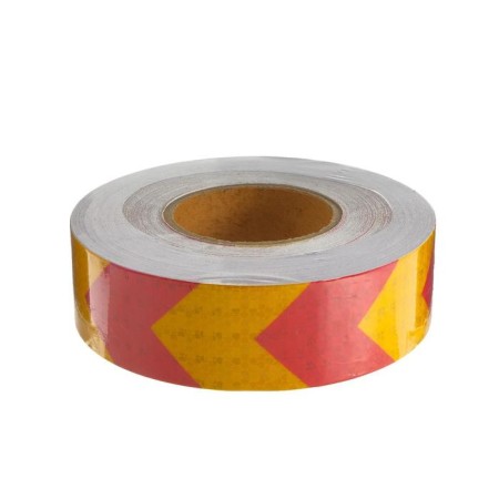 Reflective tape, self-adhesive, yellow-red, 5 cm x 45 m-2
