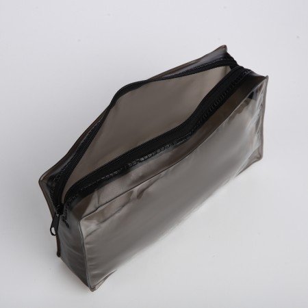 Cosmetic bag with lightning, black color-2