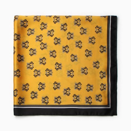 Women's scarf minku 70*70 cm, mustard-2