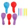 Set of candles in the cake 6 pcs. twisted + 5 balls, assorted, makarun