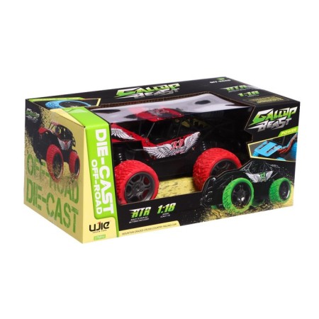 Radio -controlled jeep "Baggi", 1:18, works from batteries, red color-4