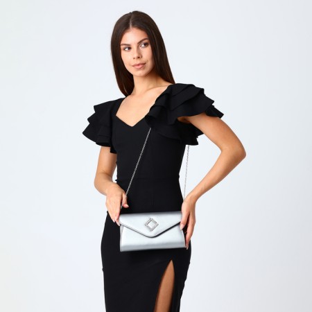 Female bag on a magnet, silver color-5